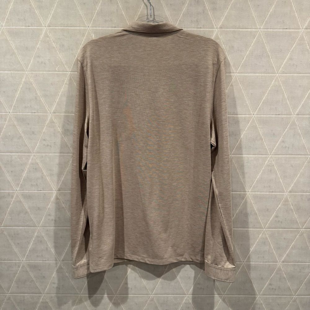 Vouri Long Sleeve Knit Twill Men’s Button Down Camel Heather Size Large - Picture 6 of 8